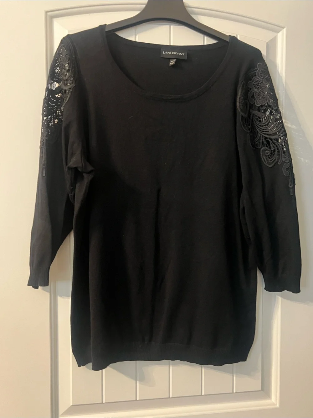 Lane Bryant Black Scoop Neck Knit sweater